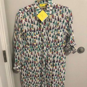 Roberta Roller Rabbit Regatta Shirt Dress Size XS BNWT